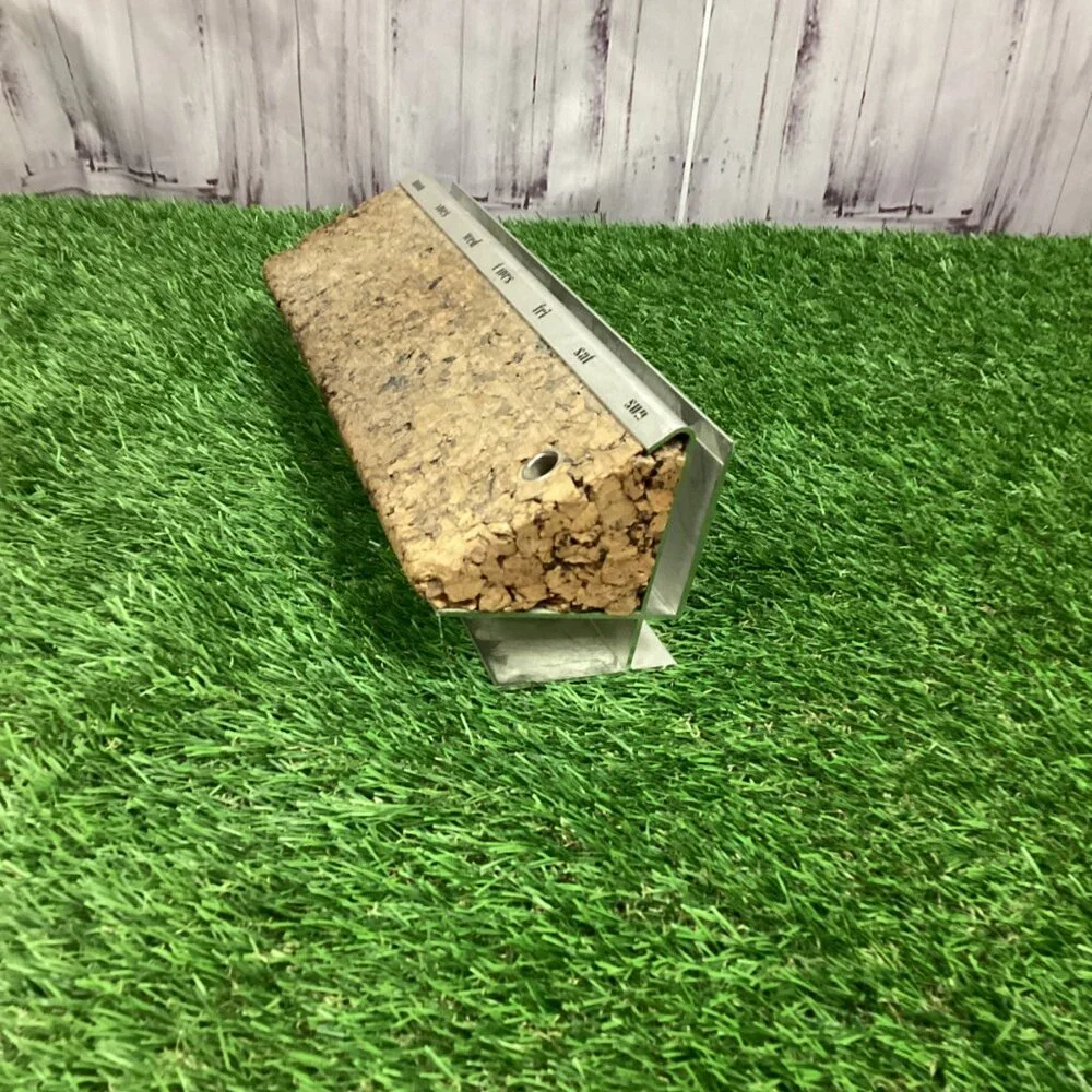 Vintage Cork Metal Desk Calendar Holder